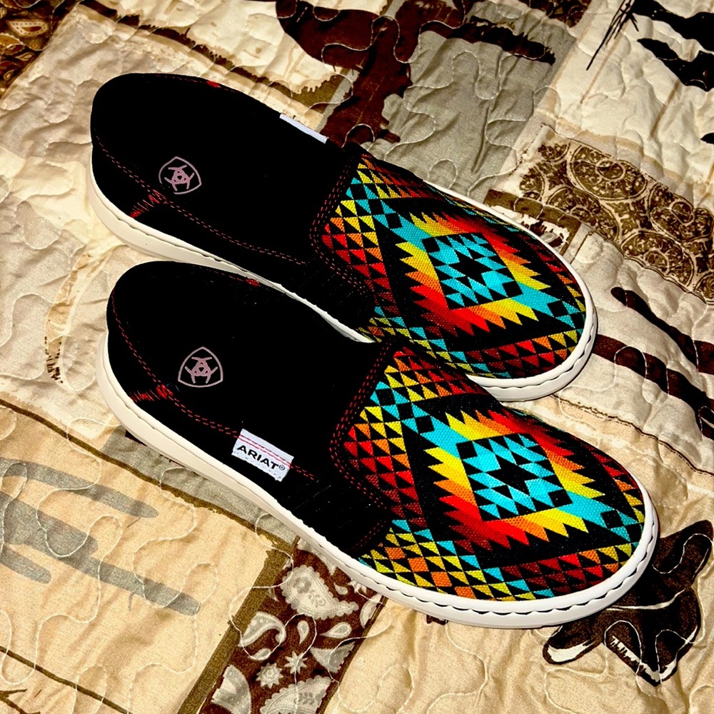 ARIAT RYDER RAINBOW AZTEC SLIP ON
